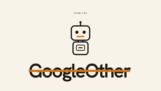 Illustrated robot icon with the word 'GoogleOther' crossed out, representing the crawler being blocked